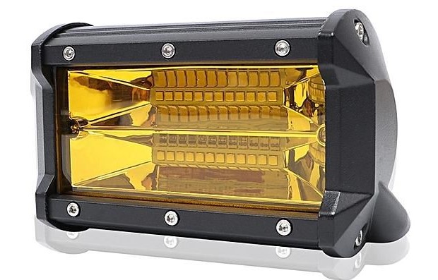 HALOGENO RECTANGULAR 5.5" AMBAR CON STROBER ¢11.500