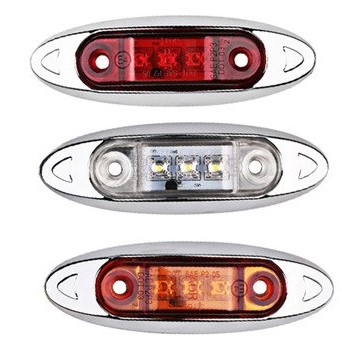 LAMPARA LATERAL LED PEQUEÑA B/CROM. 6 LED ¢3.000
