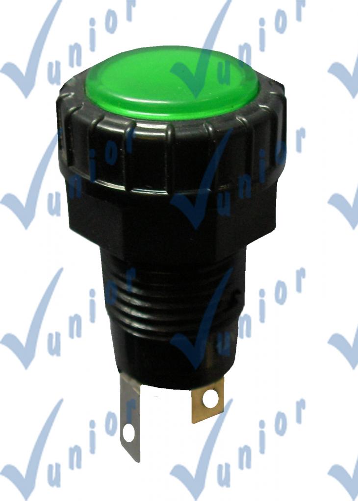 LUZ PILOTO 12V LED VERDE KTC ¢2.700