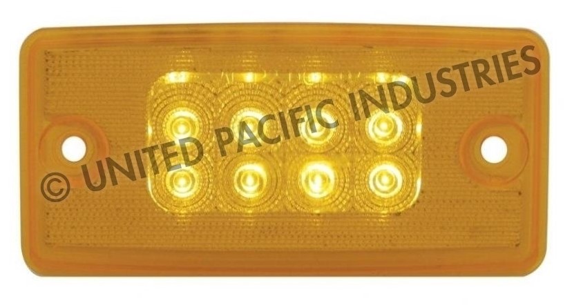 LAMPARA VISERA AMBAR PLANA (8 LED) ¢7.200