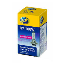 BOMBILLO HALOGENO H7 12V 100W HELLA ¢3.500