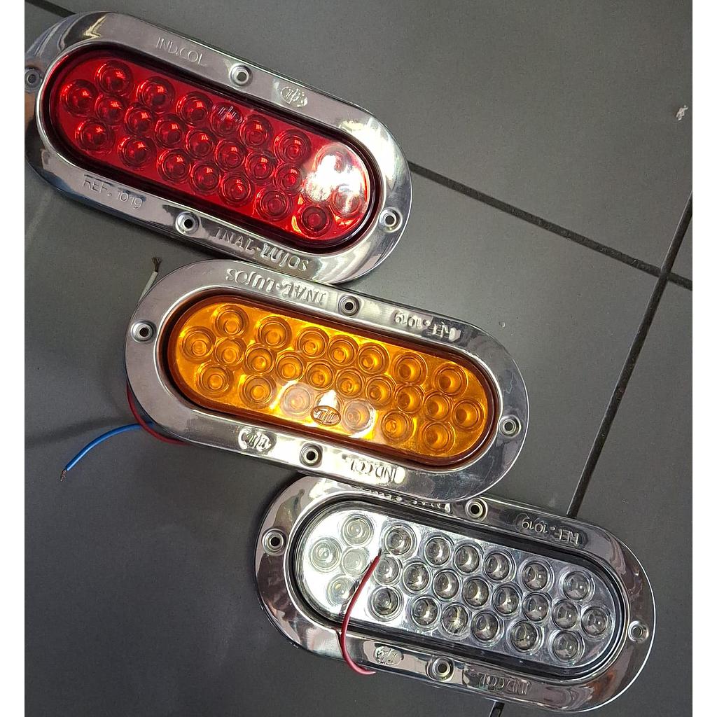 STOP LED OVALADO BISEL METALICO AM/RJ/BL ¢10.000