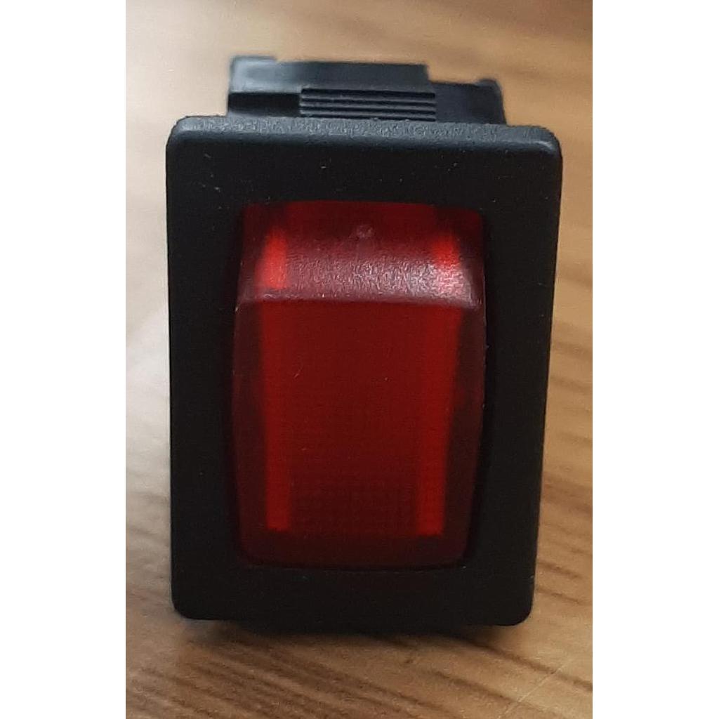 SWITCH C/LUZ PILOTO 3PATS RECT ROJO  ¢800