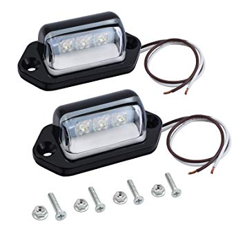 LUZ DE PLACA 3 LED NEGRA ¢3.800