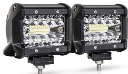 HALOGENO RECTANGULAR 20 LED C/STROBER ¢10.000