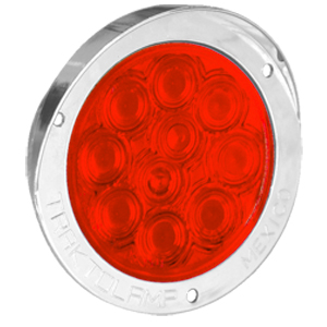 STOP 4" LED ROJO 10 LED CON BISEL CROMADO MULTIV ¢12.000