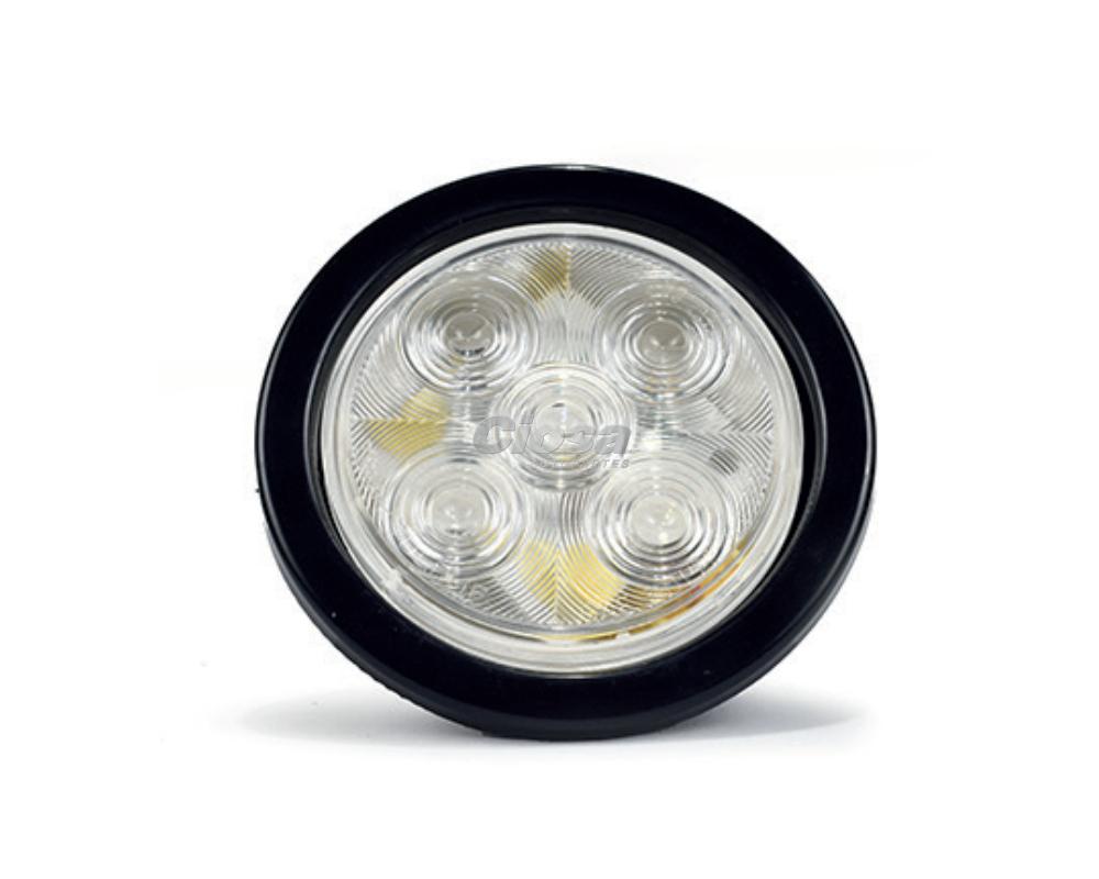 STOP 4" LED BLANCO 5LED SELLADO COMPLETO MULTIVOL 12/24V ¢9.200
