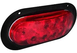 STOP LED OVALAD ROJA 10LED LUZ FIJA SELLADA COMPLETA MULTIVOL ¢11.000