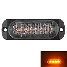 LAMPARA LATERAL LED AM/RJ/BL LENTE CRISTAL 12V 4 LED ¢8.500