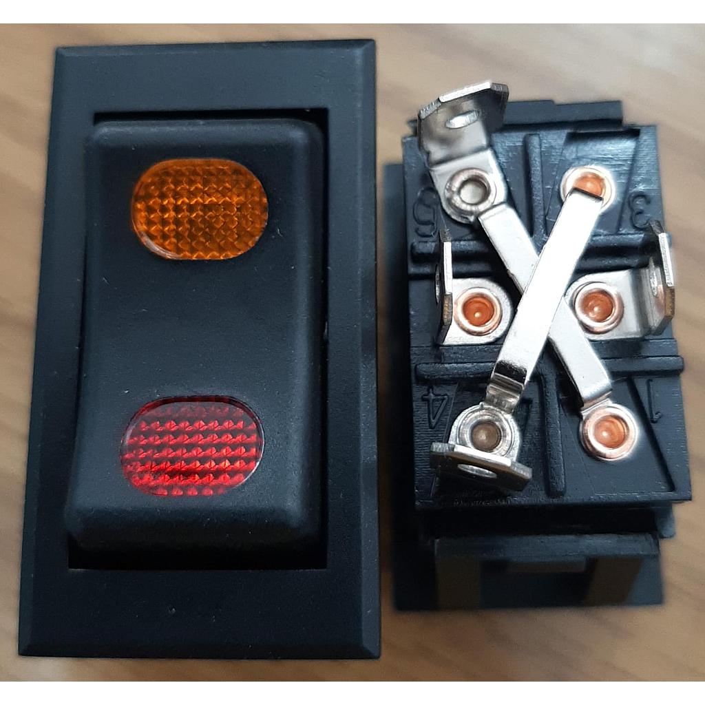 SWITCH 2 PASOS TECLA PILOTO ROJO-AMARILLO ¢4.500