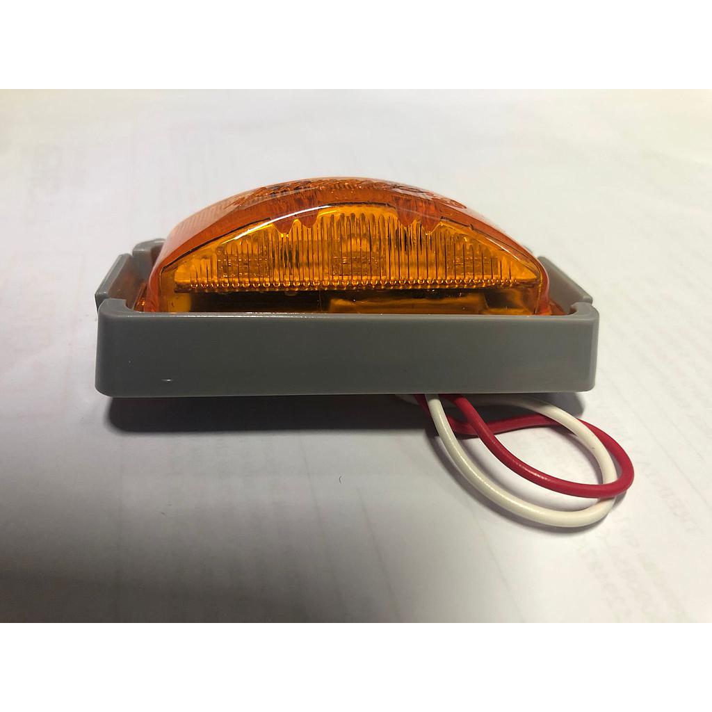 LUZ LATERAL DE CARROCERIA KW MINI 6LED AMBAR CON BASE ¢3.800