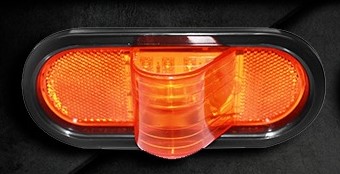 STOP LED OVALADO AMARILLO 16LED 12V/24V ¢8.500