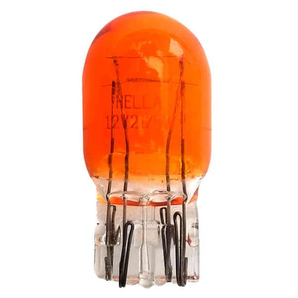 BOMBILLO T20 2 CONT. 12V TODO VIDRIO AMBAR ¢1.900