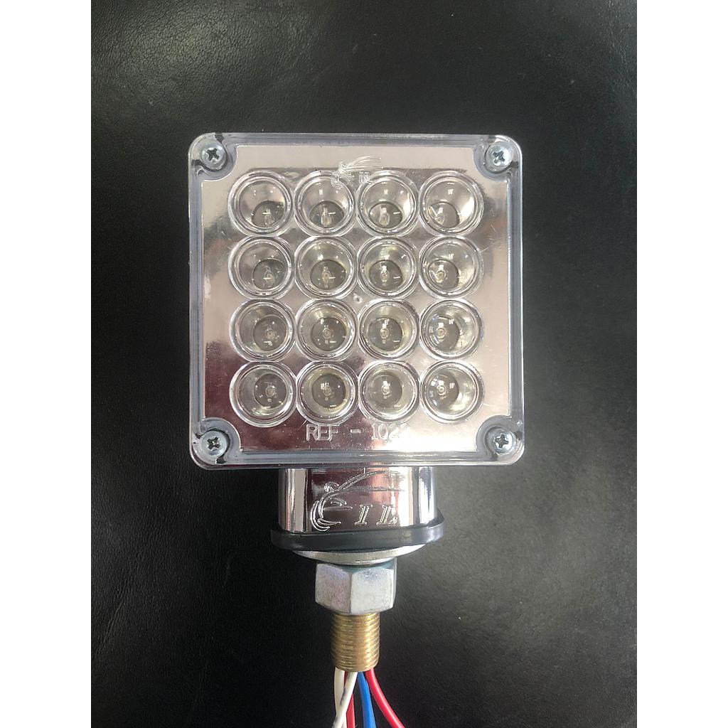 DIRECCIONAL DOBLE CARA CUADRADO LED PEQUEÑO 32 LED LENTE BLANCO ¢10.500