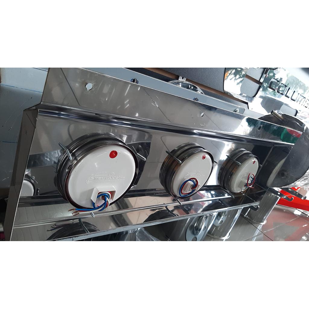 PORTA STOP FALDON 3 HUECOS SEMICERRADO LADOS INOX ¢45.000