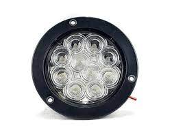STOP 4" LED CON BISEL NEGRO BLANC 10LED SELLADO COMPLETO 12/24 ¢7.000