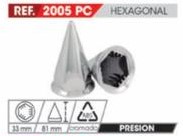 COPA PLASTICA 33mm HEXAGONAL PUNTA ¢900