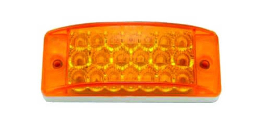 LAMPARA LATERAL LED AMBAR 12V 21LED