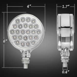 DIRECCIONAL DOBLE CARA REDONDO LED LENTE BLANCO ¢14.000