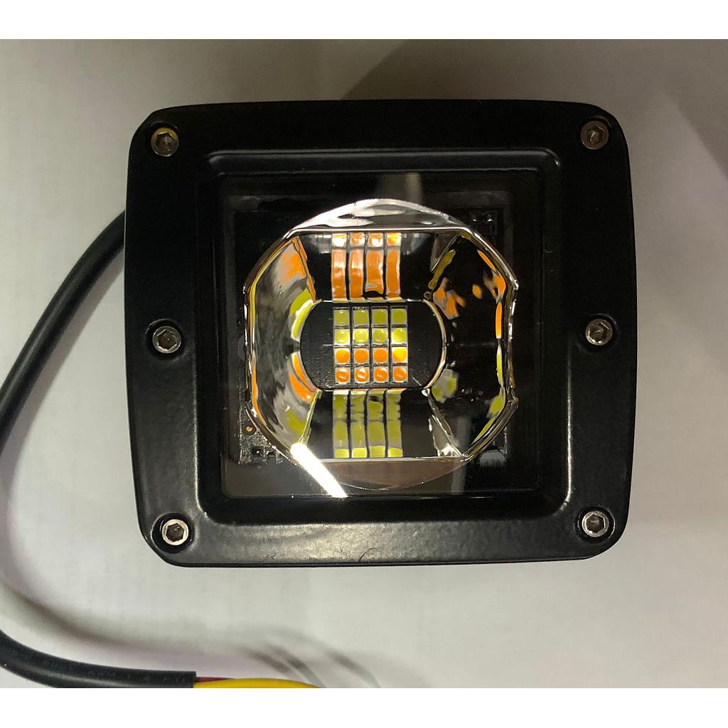 HALOGENO CUADRADO 16 LED BICOLOR ¢9.000