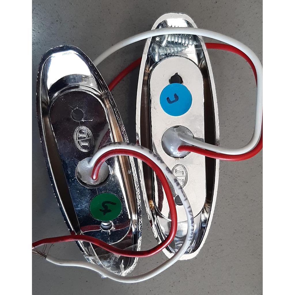 LAMPARA LATERAL LED PEQUEÑA B/CROM. 6 LED ¢3.000 (copia)