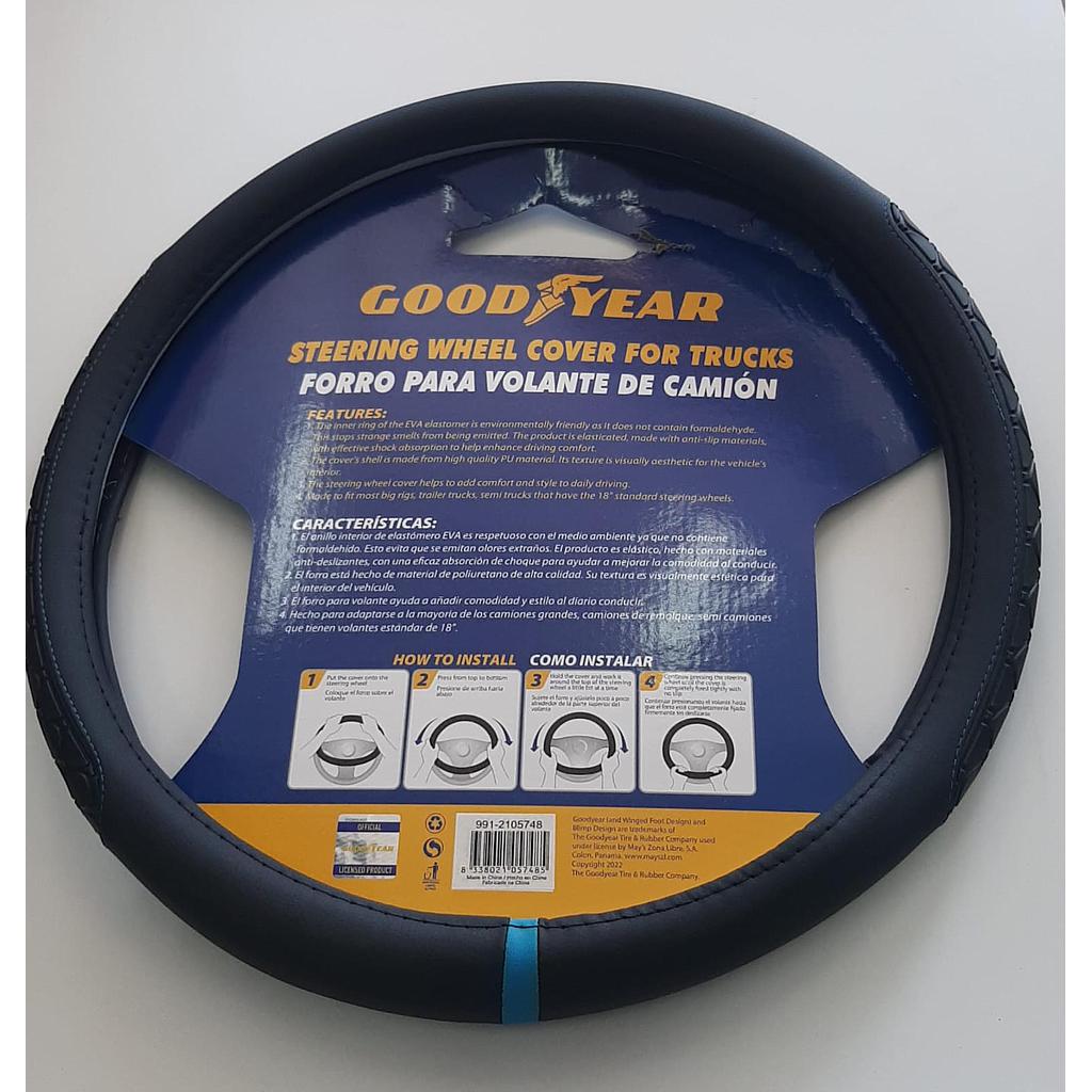 COBERTOR P/VOLANTE D/CAMION NEGRO CON CENTRO AZUL ¢14.000
