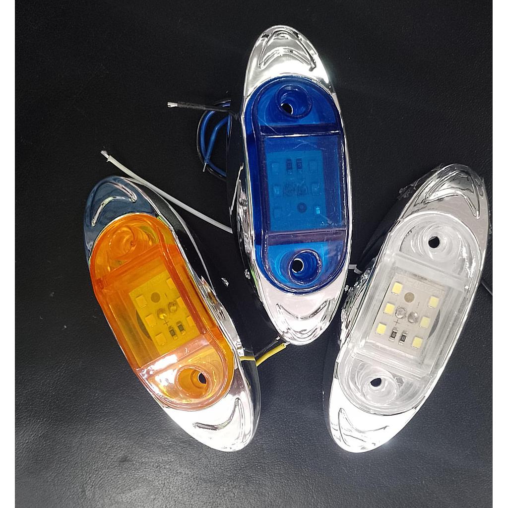 LAMPARA LATERAL LED OVAL AM/ROJ/BL/AZUL ¢2.200