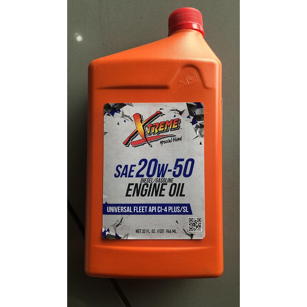 ACEITE DE MOTOR 20W50 CI-4 946ml ¢4.000